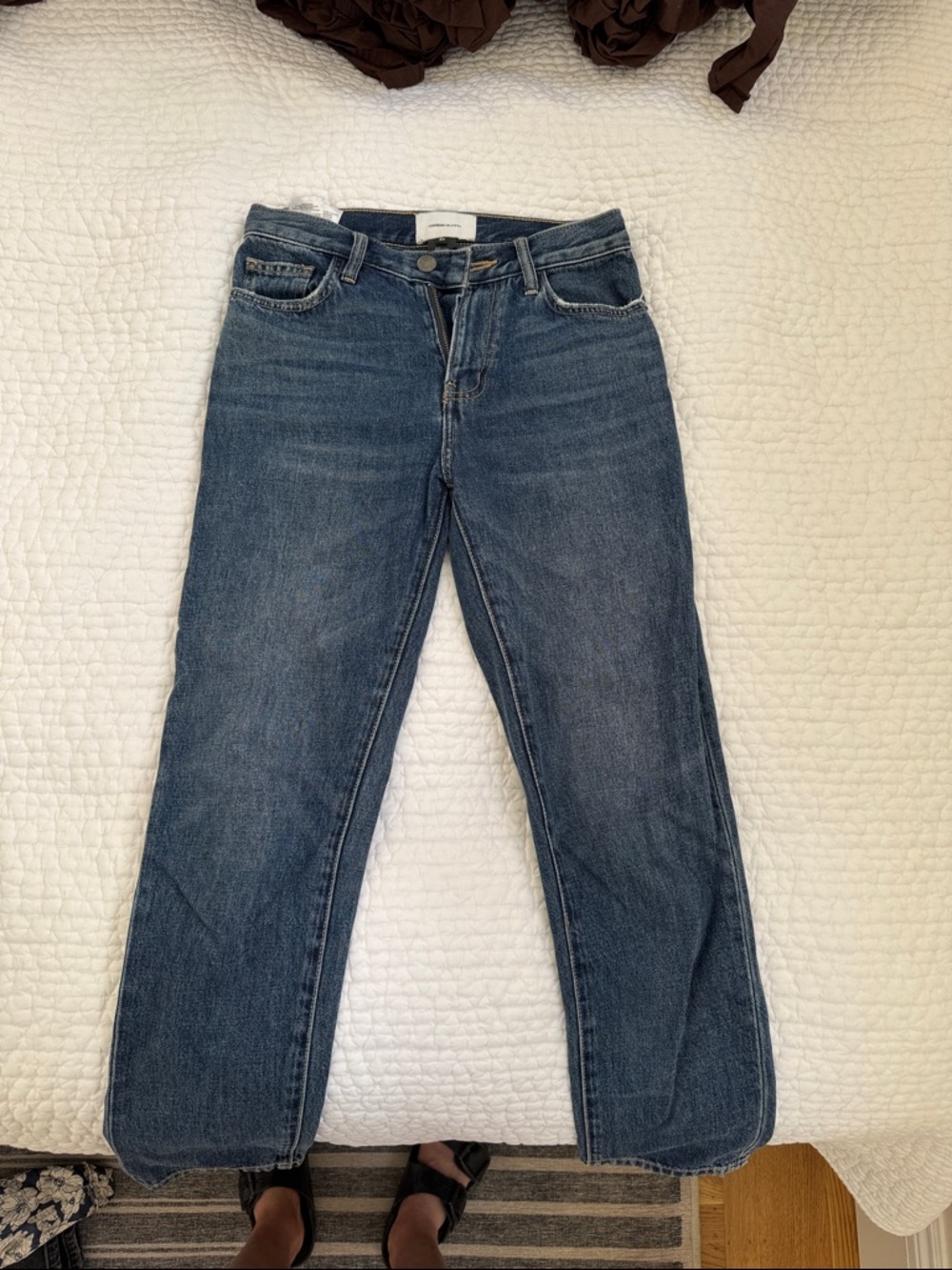 Current/Elliott Vintage-Inspired Indigo Straight Jeans
